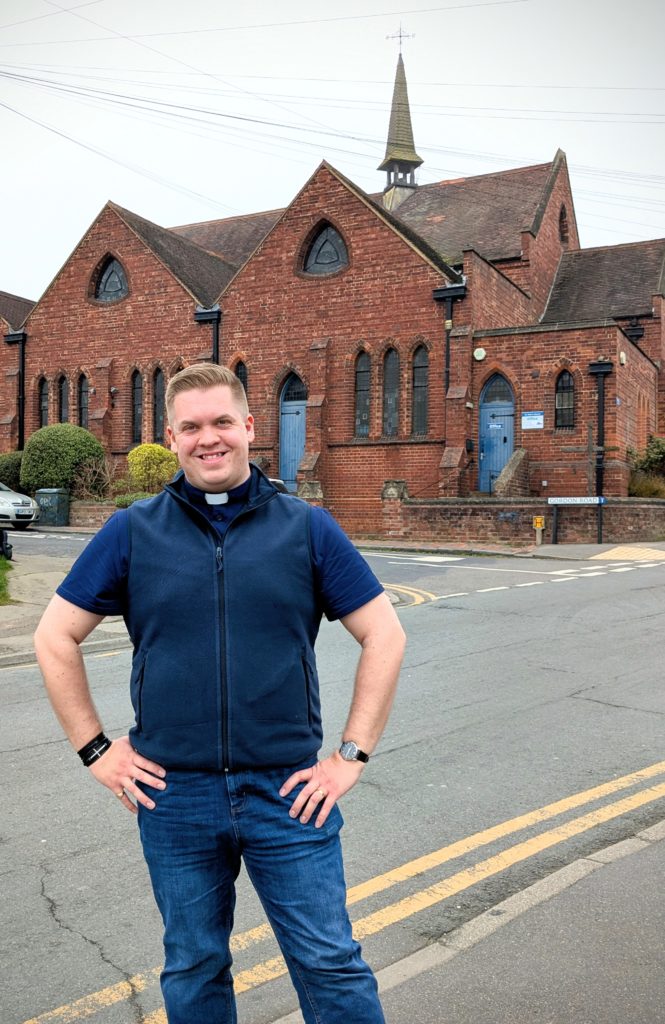 Rob standing outside St. Matt's Church Rob standing outside St. Matt's Church